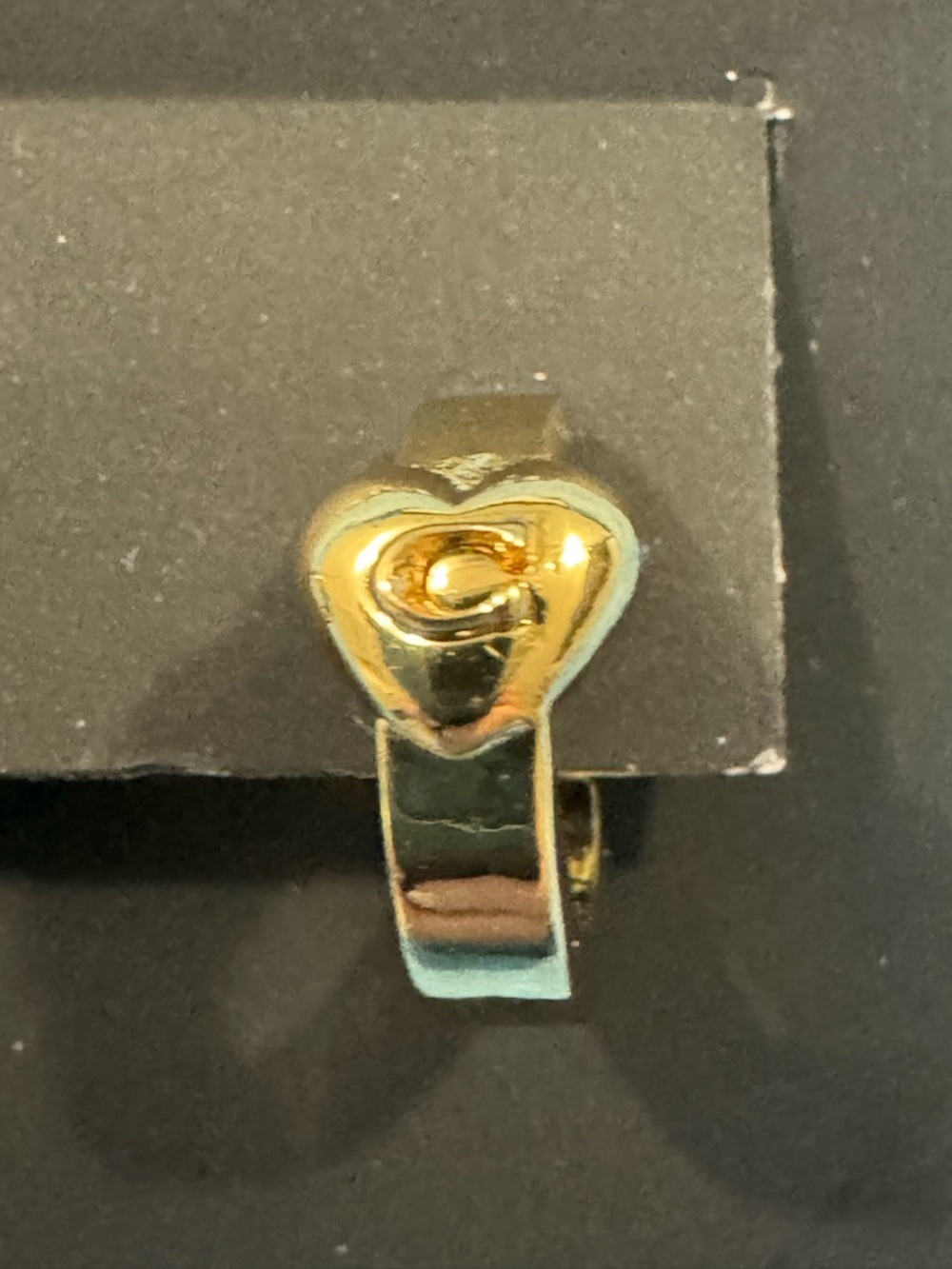 COACH Signature C Puffy Heart Stud Earrings - Picture 2 of 4